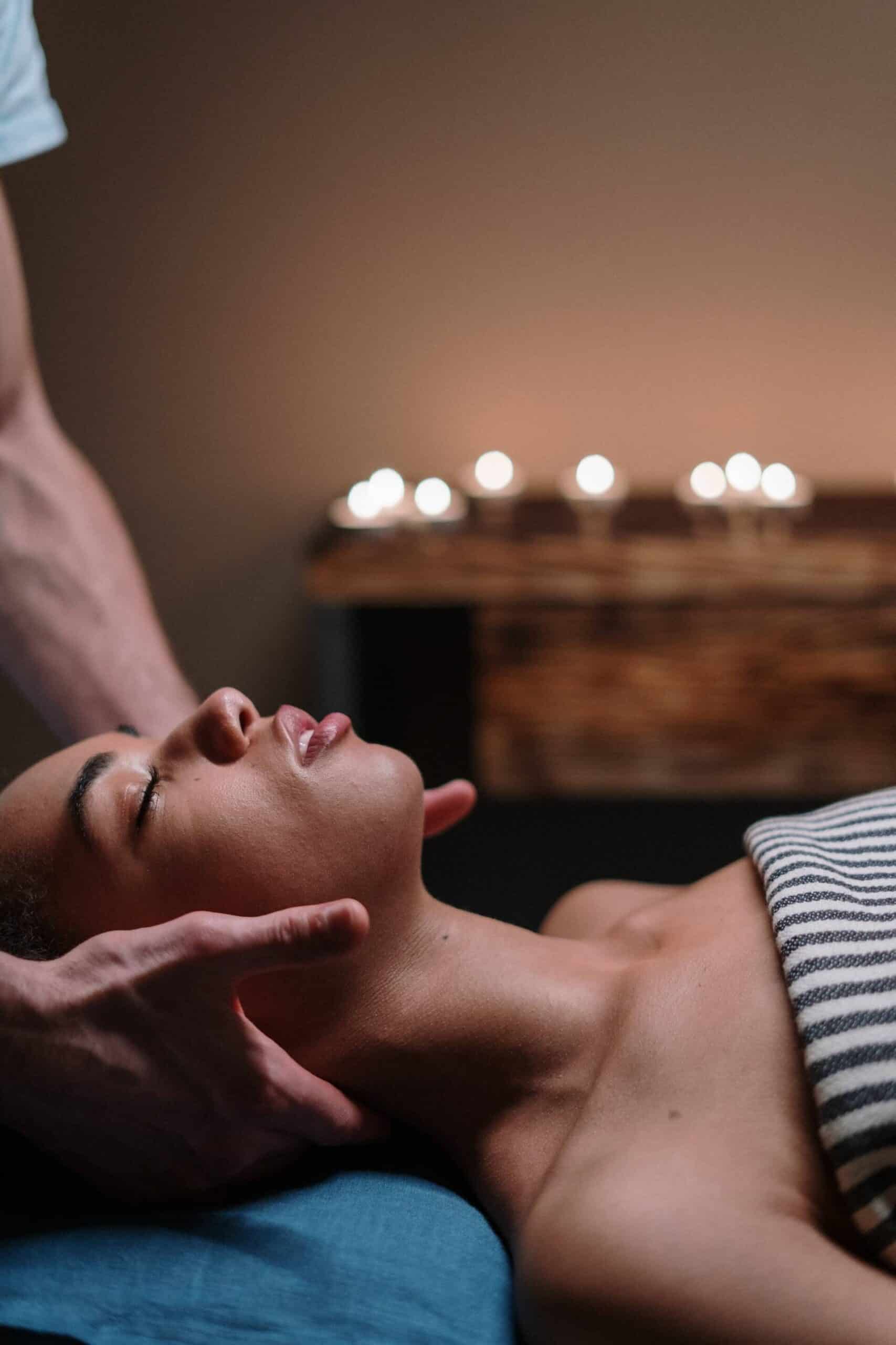 lady having a neck massage