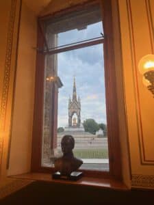albert memorial from inside albert hall