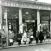 outside south kensington tube station in 1970s