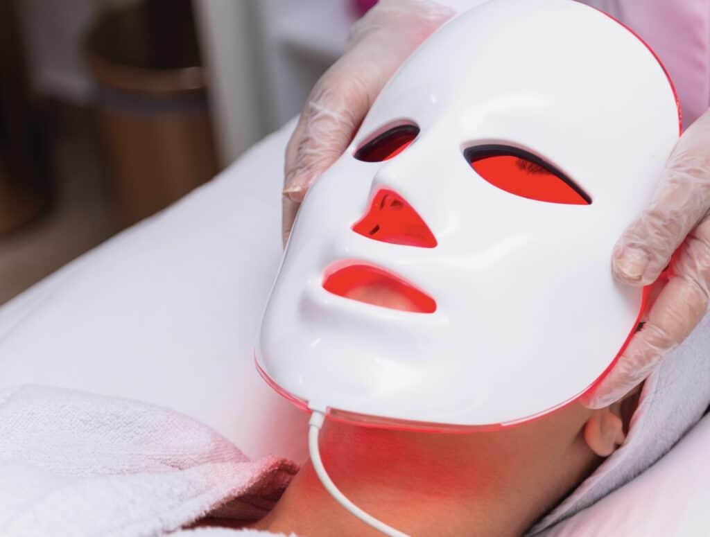 led face mask as a treatment