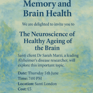 talk on health ageing of the brain with an abstract image